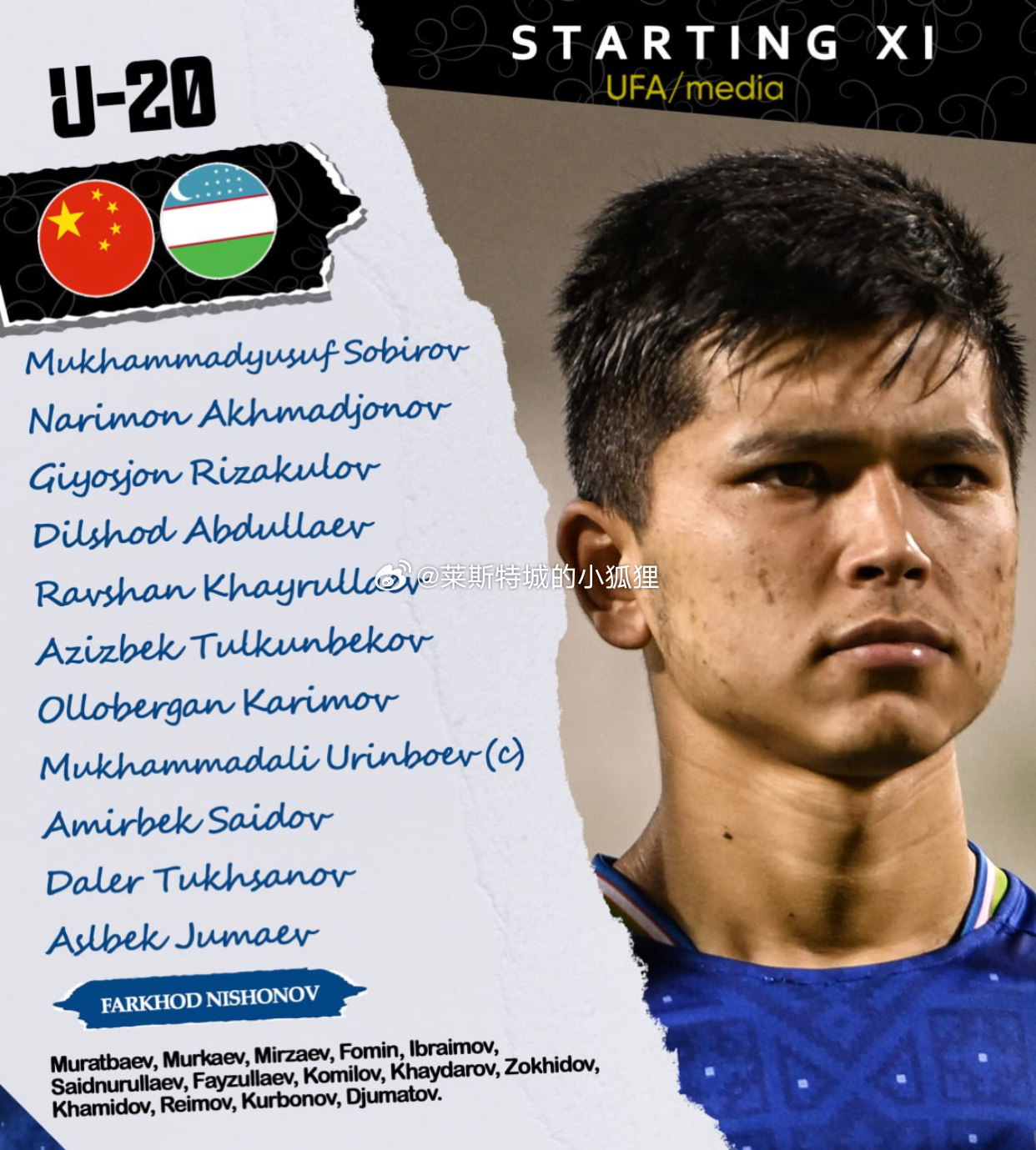  補時第2分鐘丟球！中國U20國青半場0-1落后烏茲別克斯坦U20