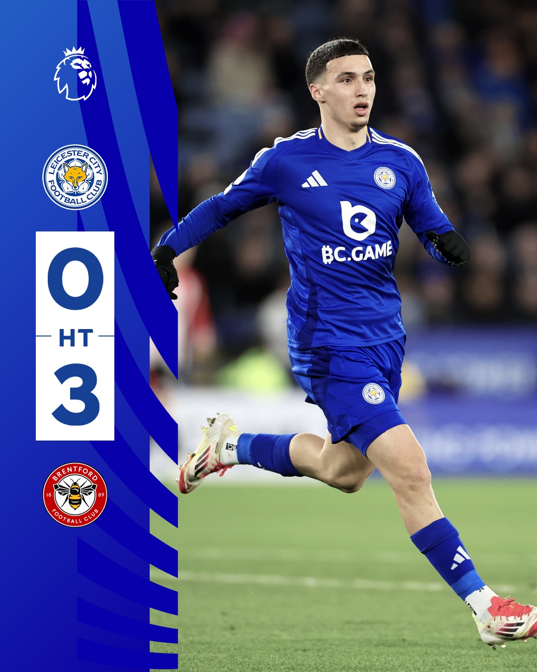  半場(chǎng)0-3！萊斯特若不進(jìn)球輸球，將主場(chǎng)6連敗0進(jìn)球創(chuàng)歷史最糟戰(zhàn)績(jī)